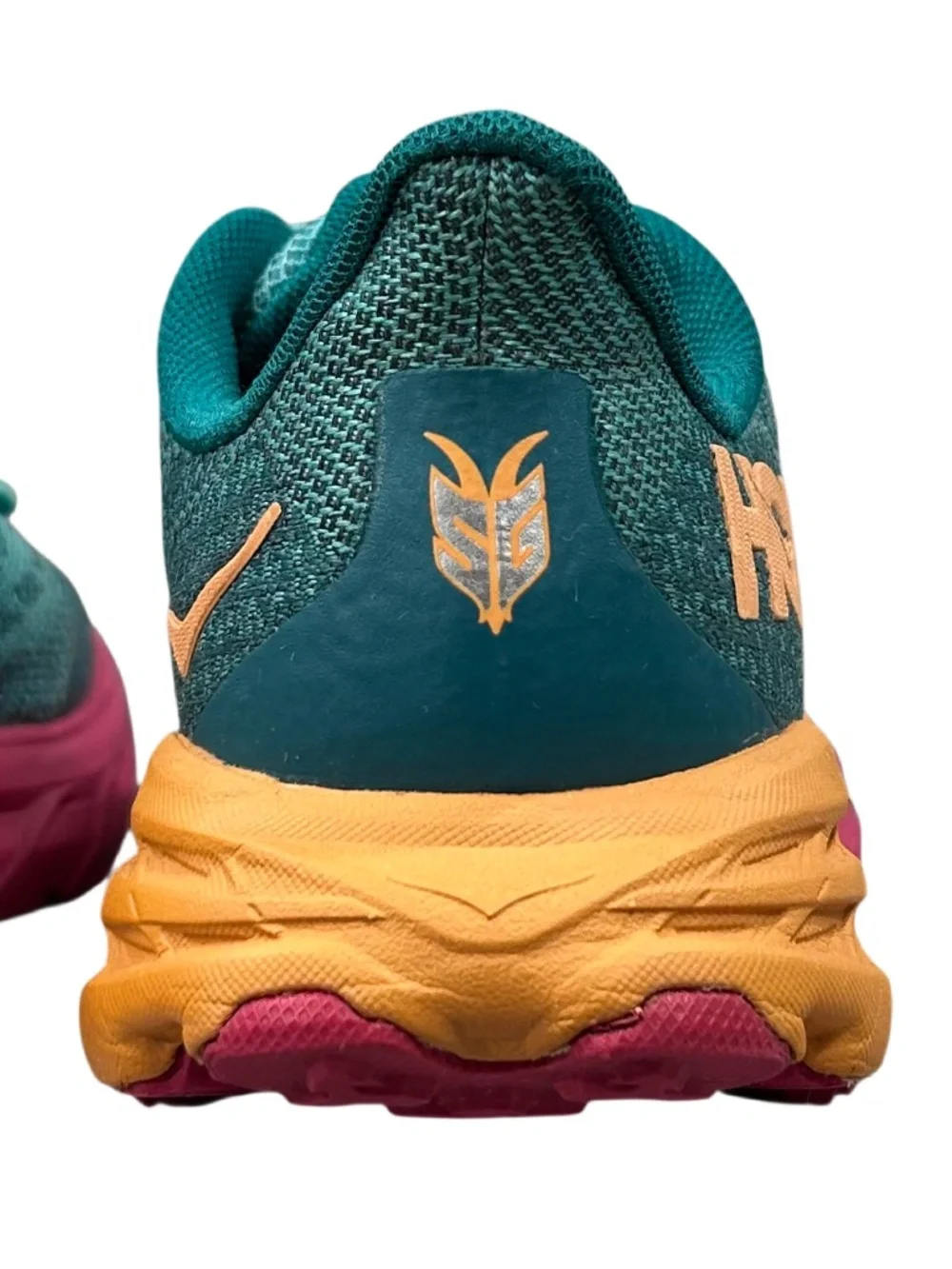 Hoka Speedgoat 5 Teal Mesh Trail Running Sneaker Shoes Size Youth 4.5 MD